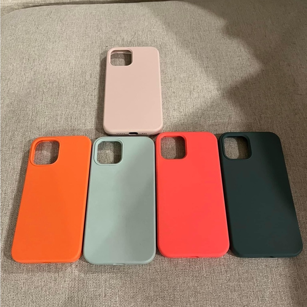 iphone 12 solid color silicone cases